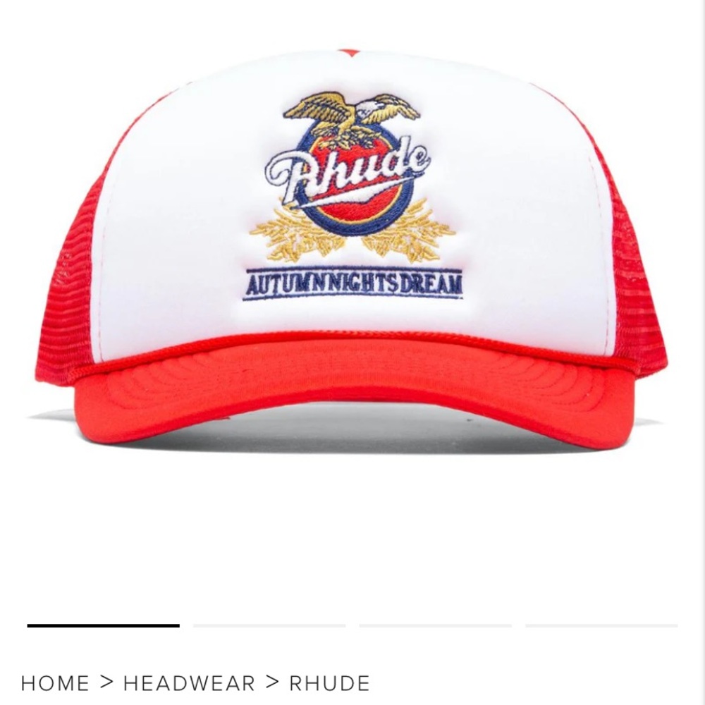 RHUDE Eagle Dream Trucker Hat - Red